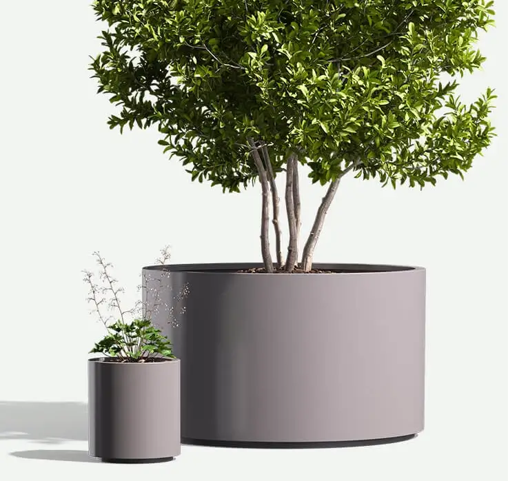 Wilshire_Alum_round_group_Toe-Kick_w_plants_F2F4F2